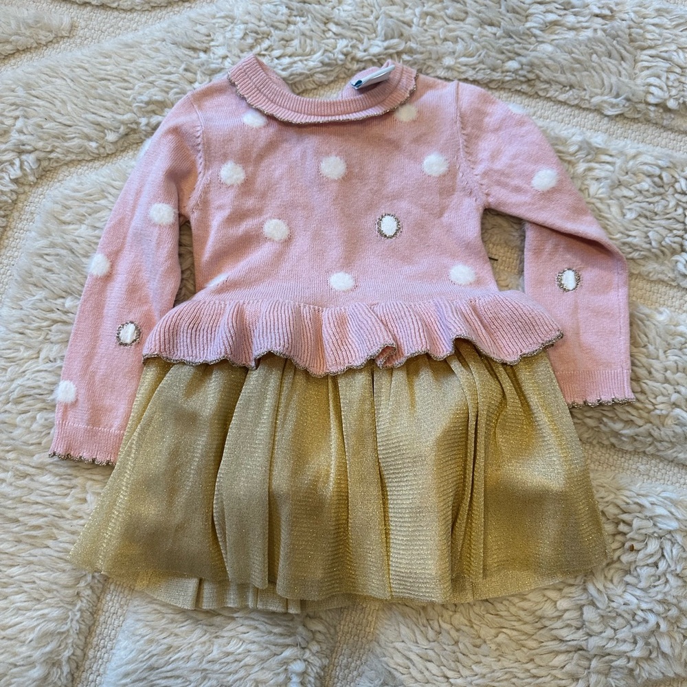 Gold and pink dress with sparkles